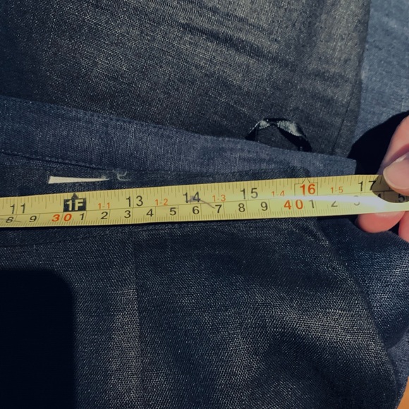 Black 100% linen mini pencil skirt over the knee Eur 44 US 10-12 - Picture 11 of 12